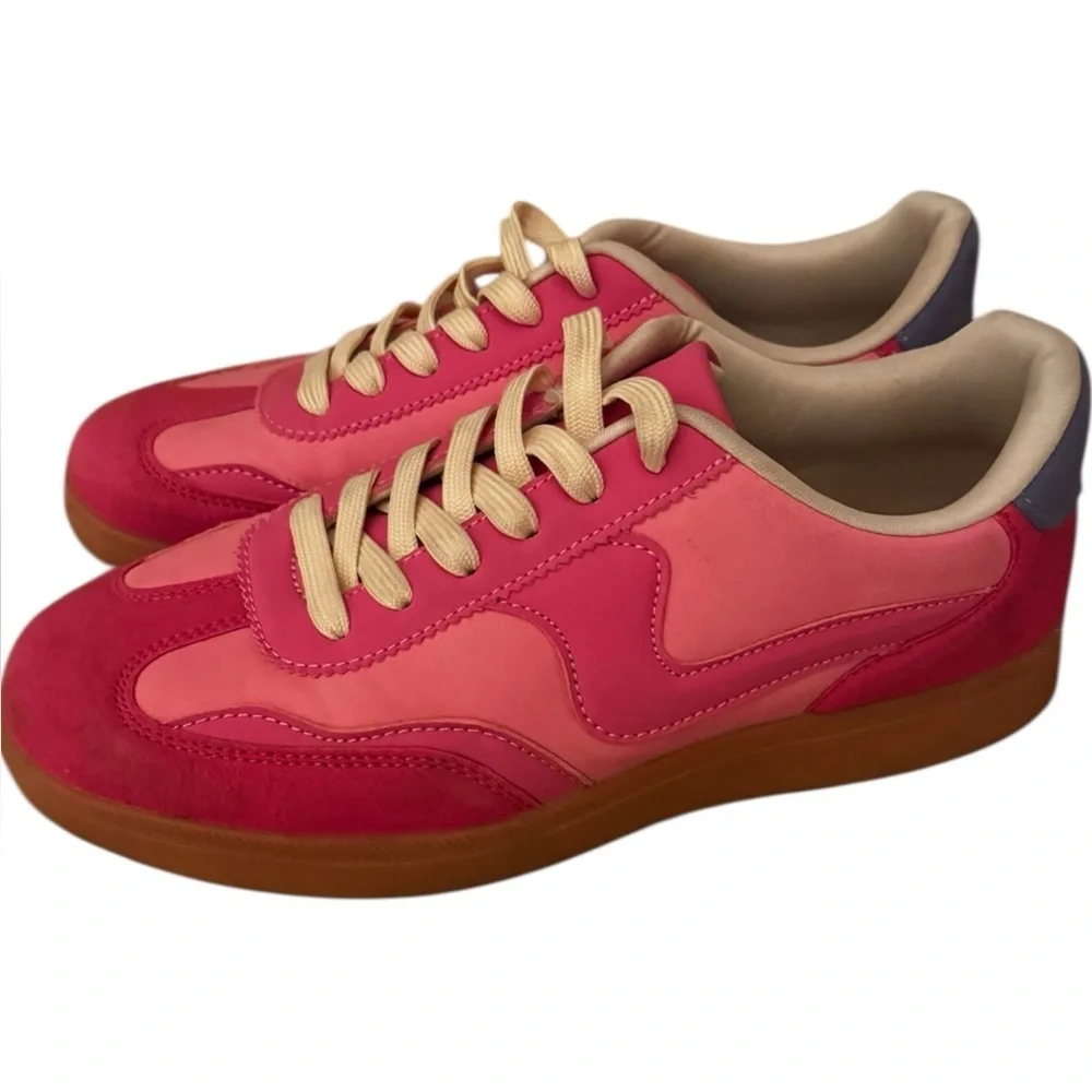 Stylish Pink Women's Sneakers, Size 9, La Sheelah, Comfort, Stylish Sneakers